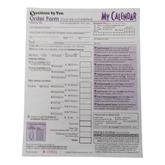 My Calendar design your own calendar Creations by You New with Tags NWT open box - Picture 10 of 13